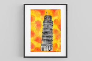 "Leaning Tower of Pisa" Giclee Print