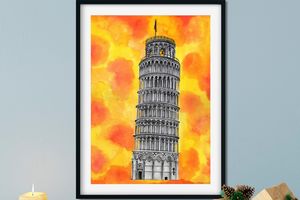 "Leaning Tower of Pisa" Giclee Print