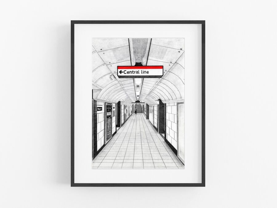 Central Line Open Edition Print