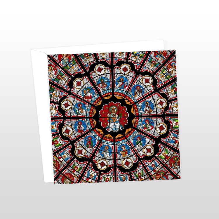 Durham Cathedral Rose Window Greeting Card