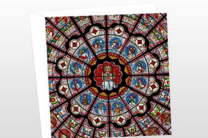 Durham Cathedral Rose Window Greeting Card