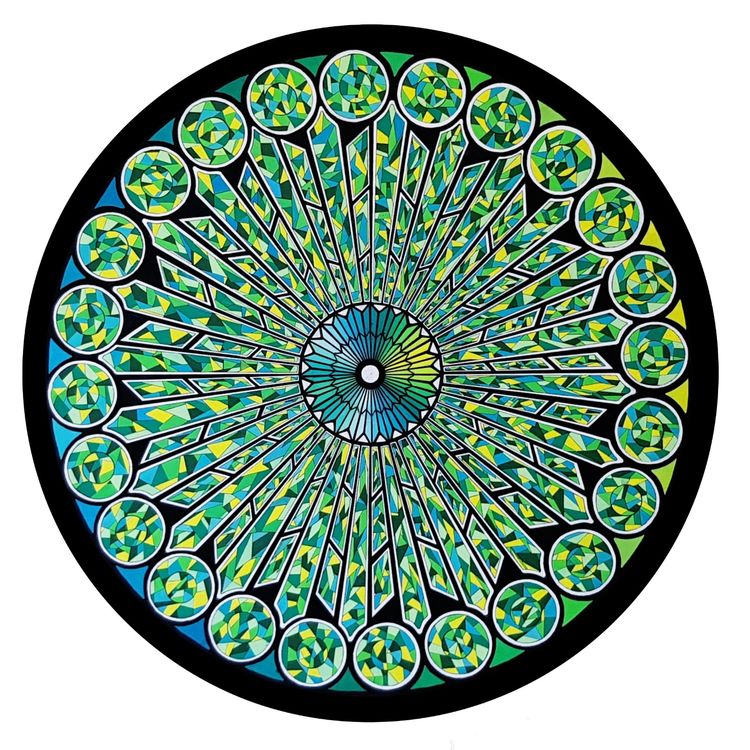 Green Rose Window - Private Collection
