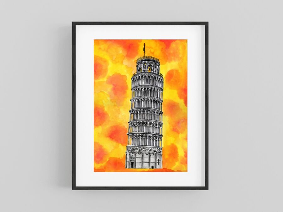 "Leaning Tower of Pisa" Giclee Print
