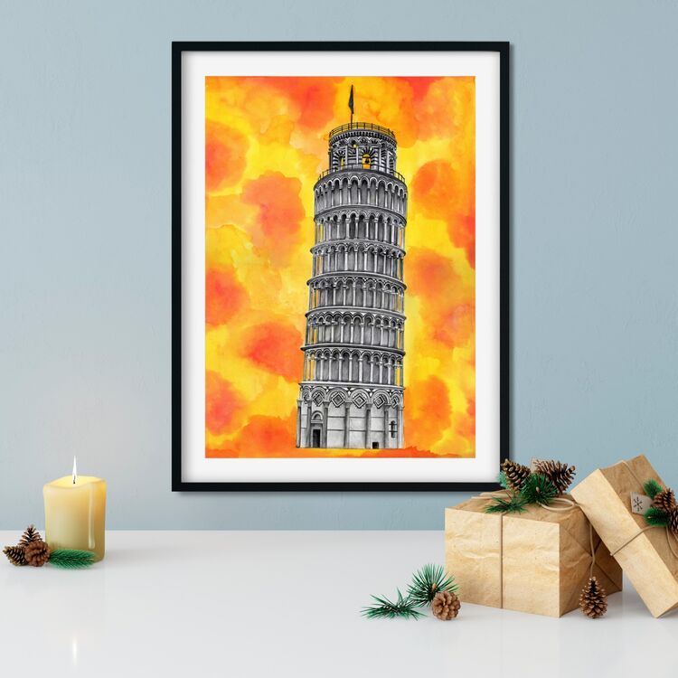 "Leaning Tower of Pisa" Giclee Print