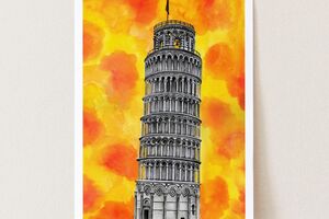 Leaning Tower of Pisa Print