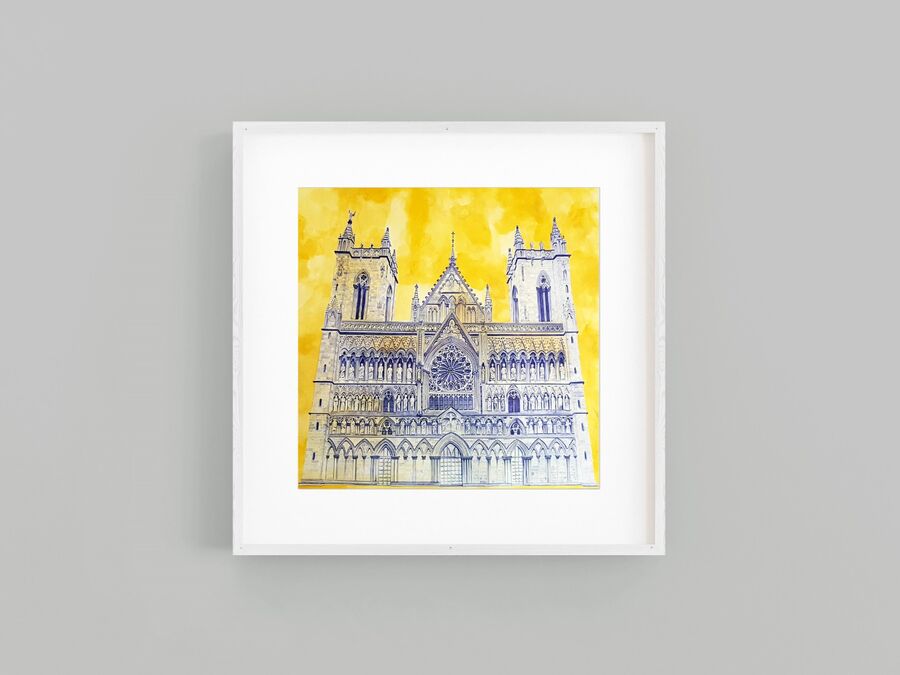 Nidaros Cathedral Framed Drawing