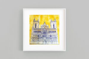 Nidaros Cathedral Framed Drawing