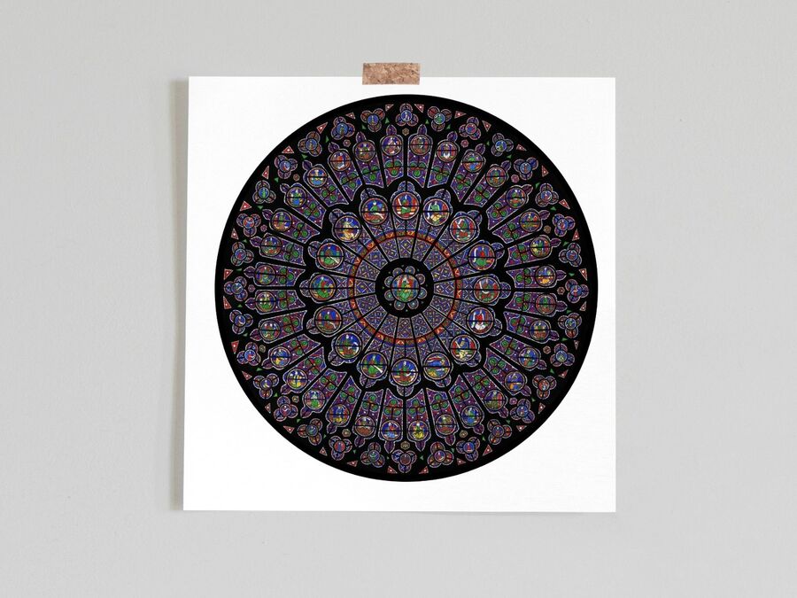 Notre Dame Cathedral Rose Window Limited Edition Print