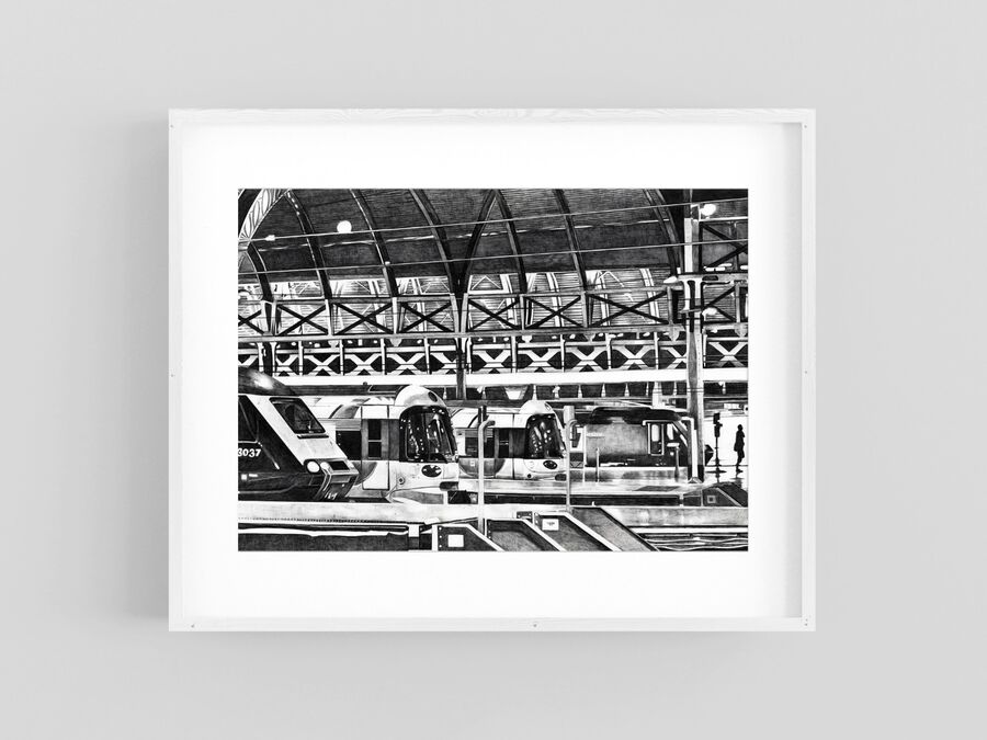Paddington Print in White Frame