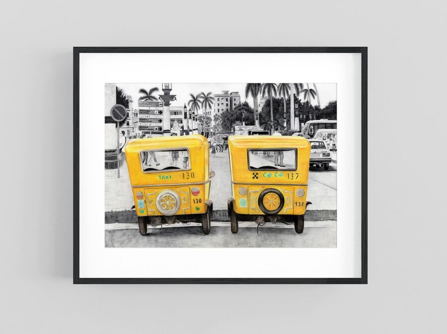 "Taxi!" Giclee Print