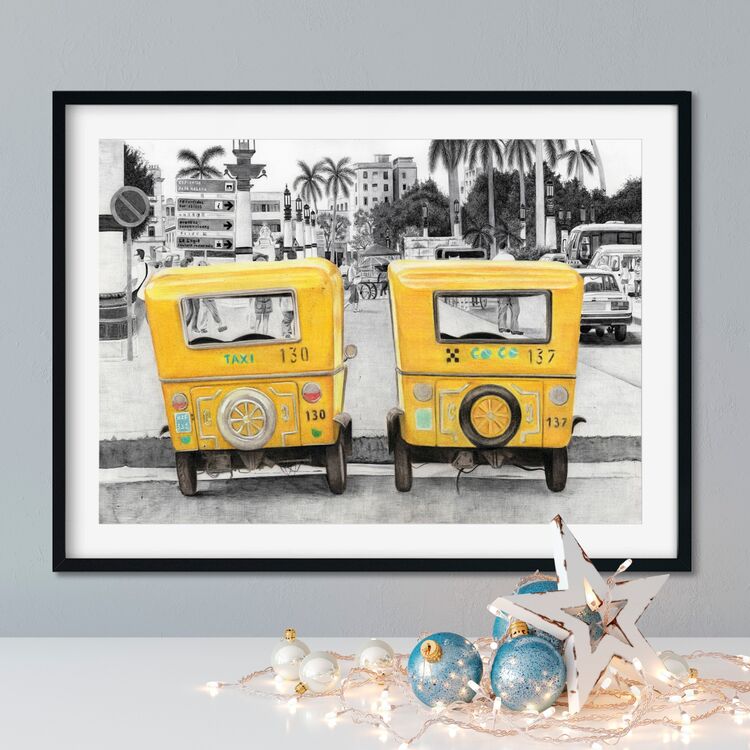 "Taxi!" Giclee Print