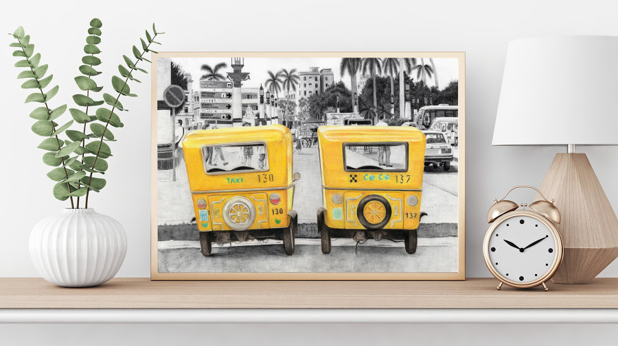 "Taxi!" Giclee Print