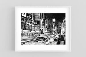 Times Square Print in White Frame