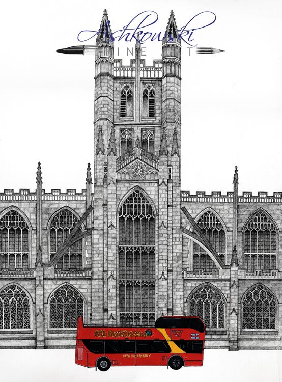 Tour Bus at Bath Abbey