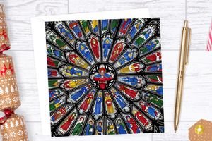 Wesminster Abbey Rose Window Greeting Card