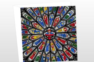 Wesminster Abbey Rose Window Greeting Card