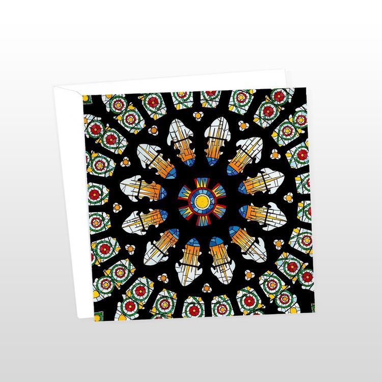 Yorkminster Rose Window Greeting Card