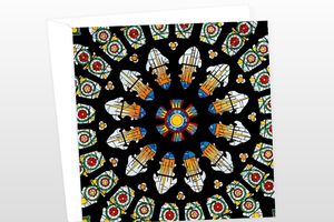 Yorkminster Rose Window Greeting Card