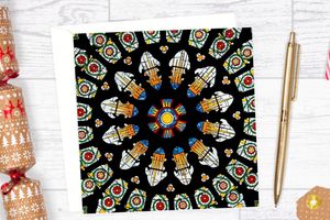 Yorkminster Rose Window Greeting Card