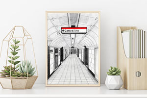 "Central Line" Giclee Print