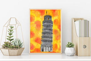 "Leaning Tower of Pisa" Giclee Print