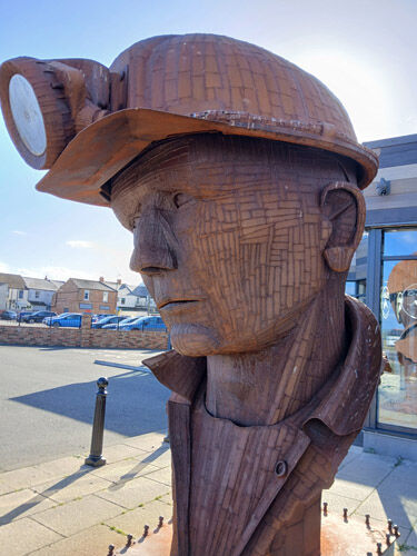 Denise Simpsons Miner Looking Over Hartlepool