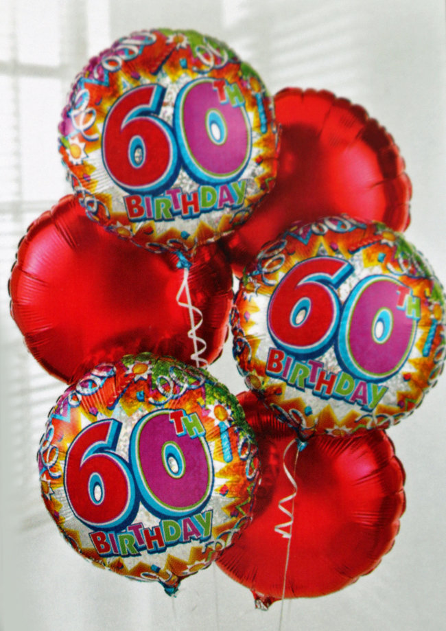 Add a 60 Birthday Balloon: £5.00