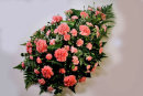 Carnation Teardrop Funeral Spray: £50.00