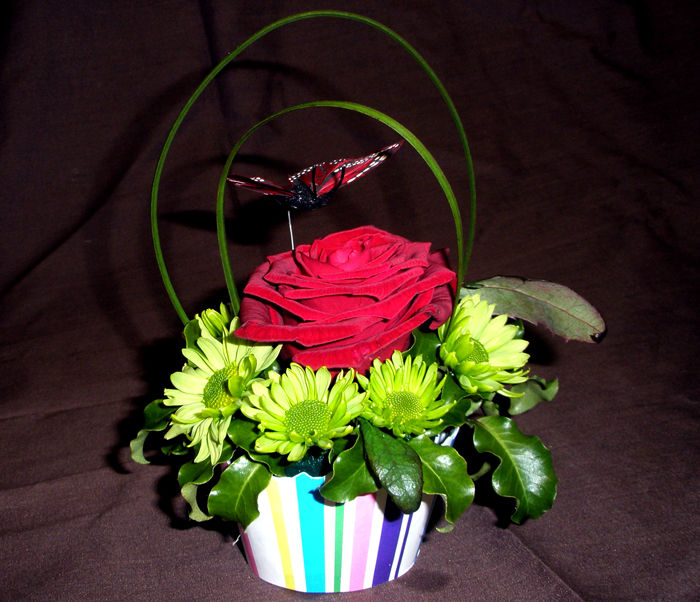 Cupcake: Red Rose - Small