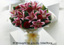 Red Rose, Pink Lily Hand-Tied: £50.00
