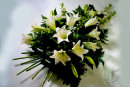 White Funeral Lily Spray: £85.00