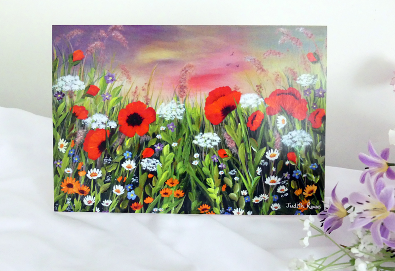 Greetings Card: "Wild Poppy Meadow": £3.00