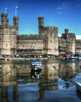Blue Sky Over Caernarfon Castle