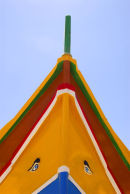Phoenician eye on fishing boat, Marsaxlokk, Malta
