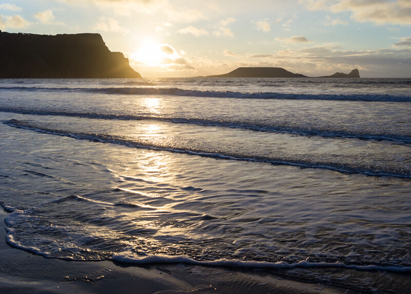 Sunset over the Worm's Head