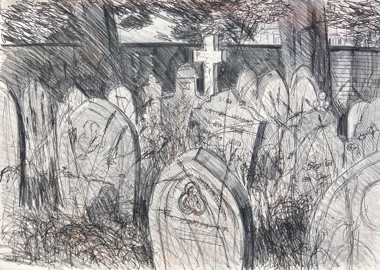 ‘In affectionate memory’…..in the churchyard of St. James’ Christleton.