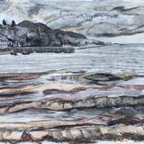 Broadford; the new pier from the shore by the old pier.