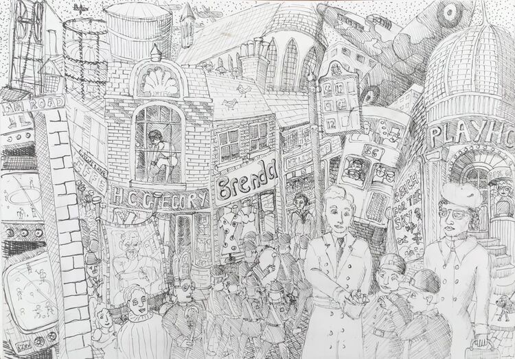 study for a painting: ‘Confection in Miles Platting’