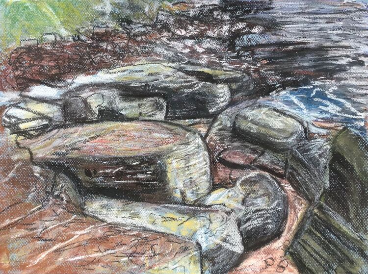 ‘Unsteady Rock Study at Old Hartley’