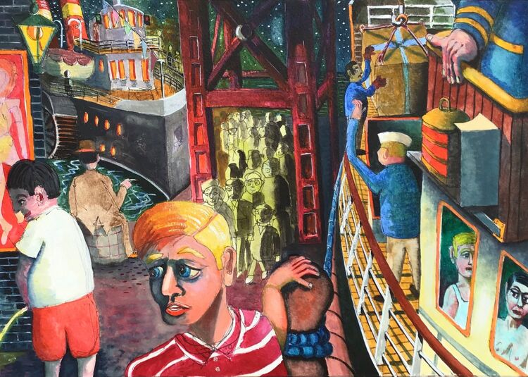 ‘At The Edge Of The Night no.6’ after Friedo Lampe.