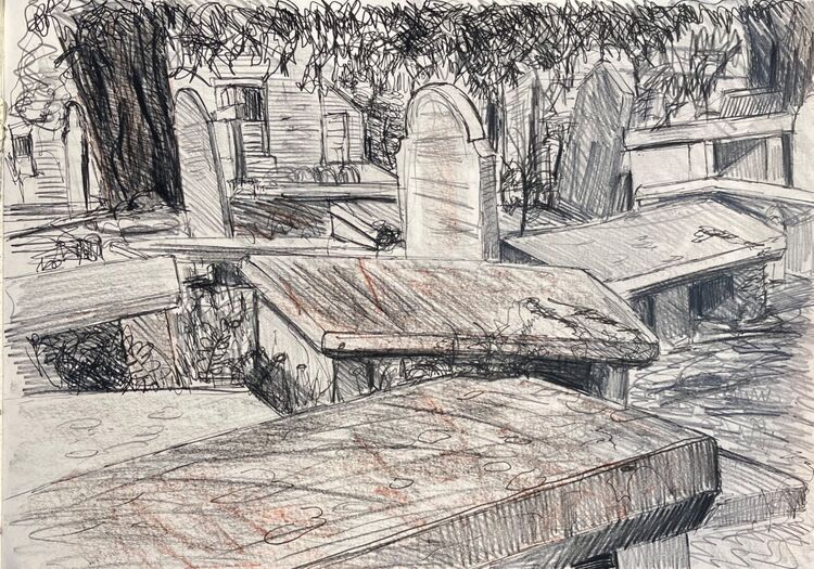 In the churchyard of St. James’ Christleton.