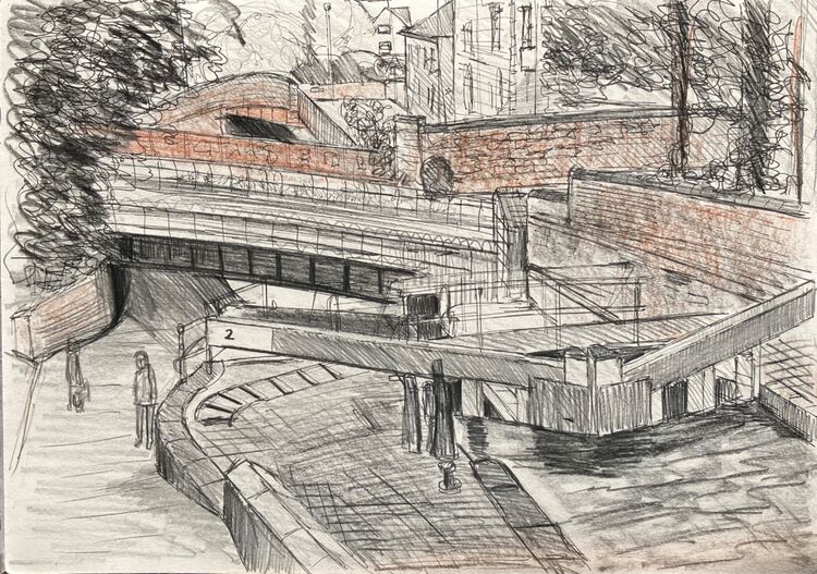 At Northgate Staircase Locks on the Shropshire Union Canal in Chester.