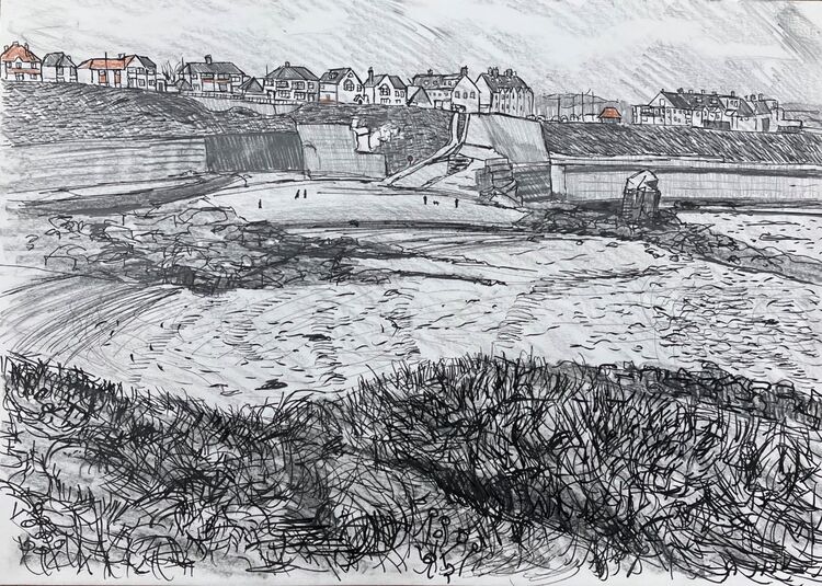 ‘Falling Tide at Collywell Bay’
