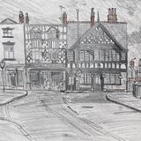 ‘The Jolly Gardeners’ pub and ‘Ginger Monkey’ coffee shop,Chester, England.