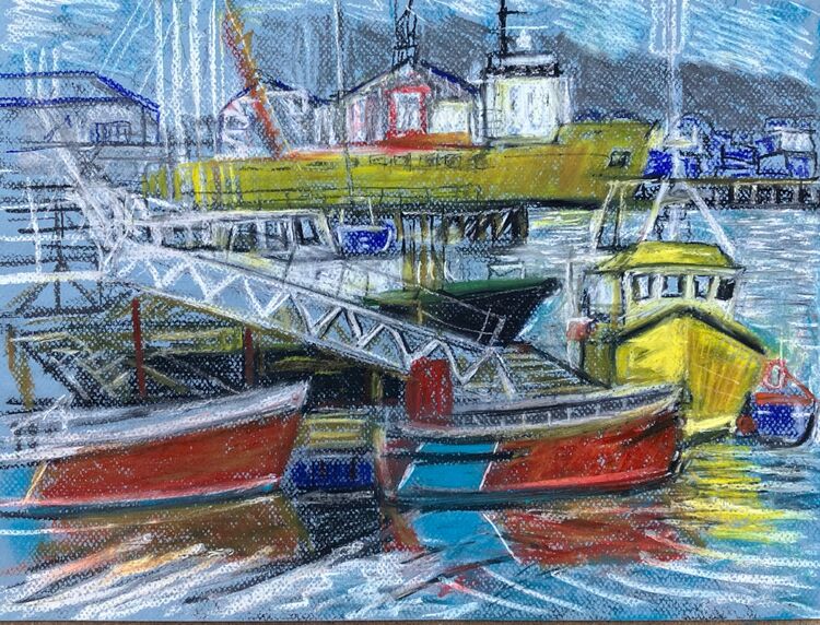 ‘Reflecting at South Harbour, Blyth’