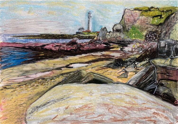 ‘St. Mary’s Lighthouse from Old Hartley’