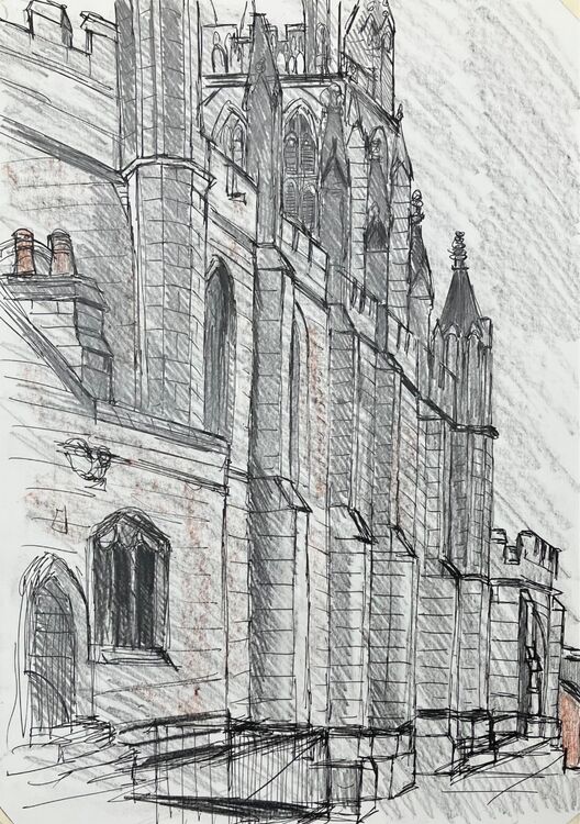 The north side of Stockport Parish Church