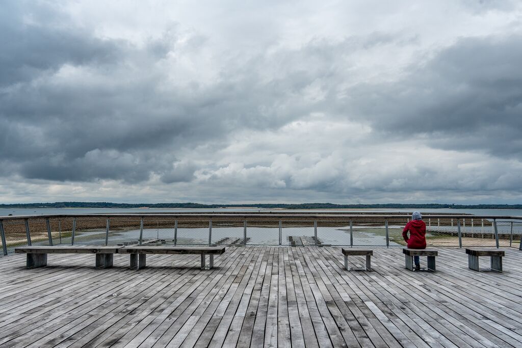 Deserted lake viewpoint