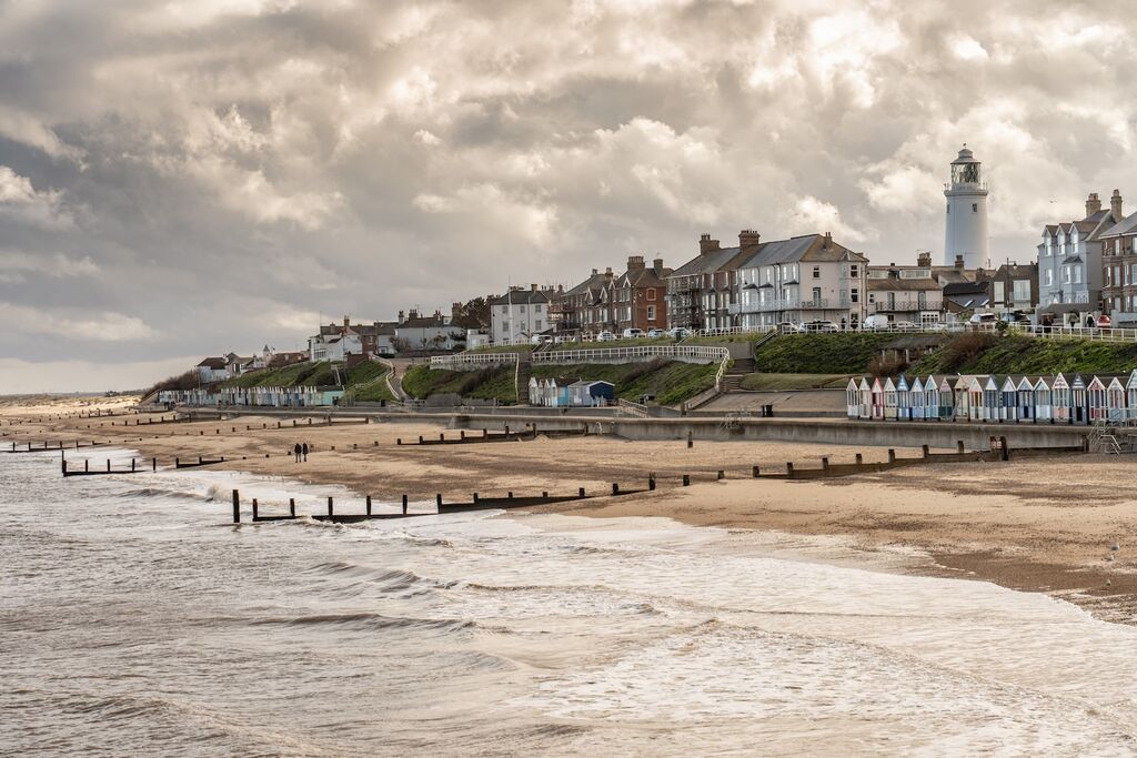 Lighthouse and sea front, from the pier