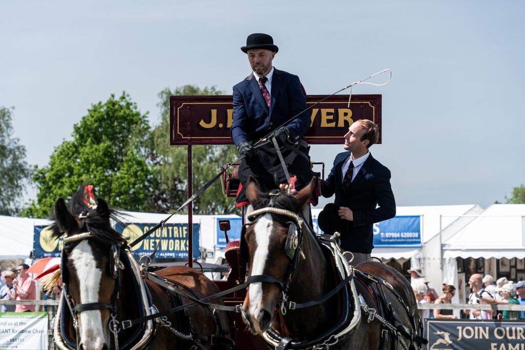 Horse drawn vehicles parade